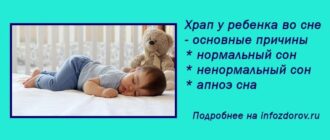 Храп у ребенка во сне