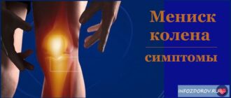Мениск колена симптомы